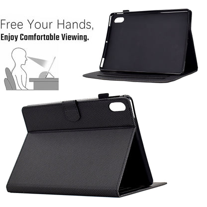 For iPad 2025 / 2022 Solid Color Fiber Texture Smart Tablet Leather Case(Black) - iPad 2025 / 2022 Cases by buy2fix | Online Shopping UK | buy2fix