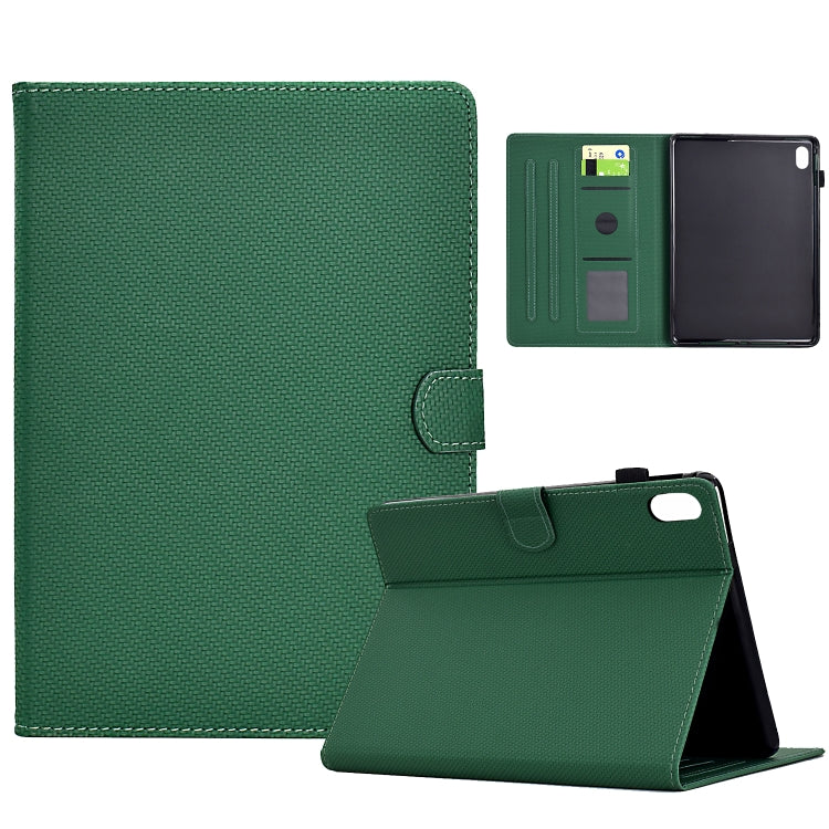 For iPad 2025 / 2022 Solid Color Fiber Texture Smart Tablet Leather Case(Green) - iPad 2025 / 2022 Cases by buy2fix | Online Shopping UK | buy2fix