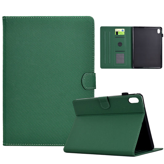 For iPad 2025 / 2022 Solid Color Fiber Texture Smart Tablet Leather Case(Green) - iPad 2025 / 2022 Cases by buy2fix | Online Shopping UK | buy2fix