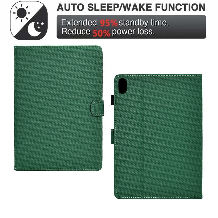 For iPad 2025 / 2022 Solid Color Fiber Texture Smart Tablet Leather Case(Green) - iPad 2025 / 2022 Cases by buy2fix | Online Shopping UK | buy2fix
