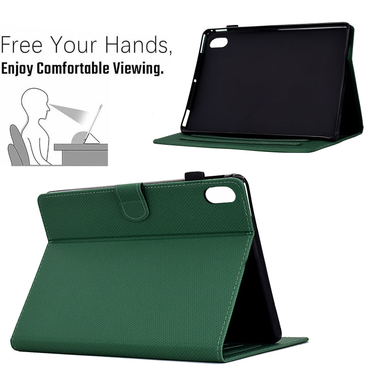 For iPad 2025 / 2022 Solid Color Fiber Texture Smart Tablet Leather Case(Green) - iPad 2025 / 2022 Cases by buy2fix | Online Shopping UK | buy2fix