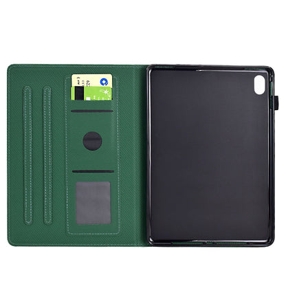 For iPad 2025 / 2022 Solid Color Fiber Texture Smart Tablet Leather Case(Green) - iPad 2025 / 2022 Cases by buy2fix | Online Shopping UK | buy2fix