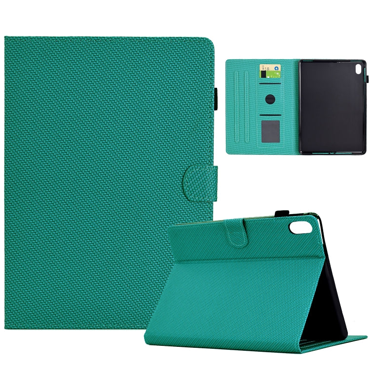 For iPad 2025 / 2022 Solid Color Fiber Texture Smart Tablet Leather Case(Lake Green) - iPad 2025 / 2022 Cases by buy2fix | Online Shopping UK | buy2fix