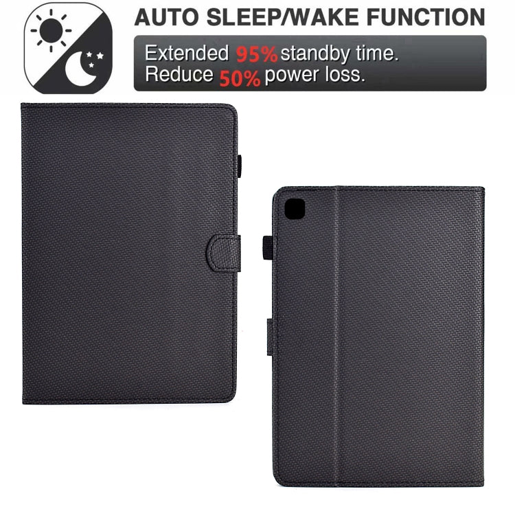 For iPad 10.2 2020 / 2019 Solid Color Fiber Texture Smart Tablet Leather Case(Black) - iPad 10.2 Cases by buy2fix | Online Shopping UK | buy2fix