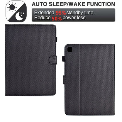 For iPad 10.2 2020 / 2019 Solid Color Fiber Texture Smart Tablet Leather Case(Black) - iPad 10.2 Cases by buy2fix | Online Shopping UK | buy2fix