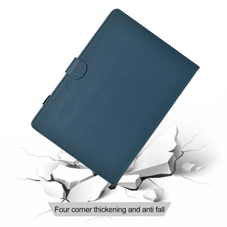 For iPad 10.2 2020 / 2019 Solid Color Fiber Texture Smart Tablet Leather Case(Royal Blue) - iPad 10.2 Cases by buy2fix | Online Shopping UK | buy2fix
