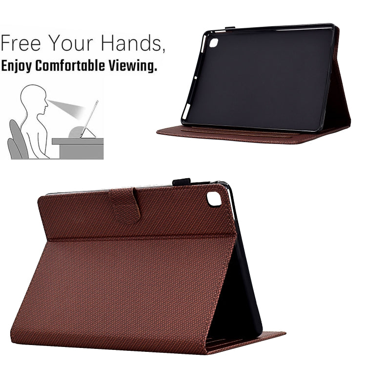 For iPad Air / Air 2 / 9.7 2017 / 2018 Solid Color Fiber Texture Smart Tablet Leather Case(Brown) - iPad 9.7 (2018) & (2017) Cases by buy2fix | Online Shopping UK | buy2fix