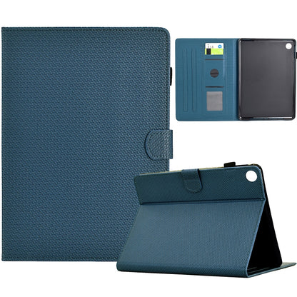 For Samsung Galaxy Tab A8 10.5 2021 Solid Color Fiber Texture Smart Tablet Leather Case(Royal Blue) by buy2fix