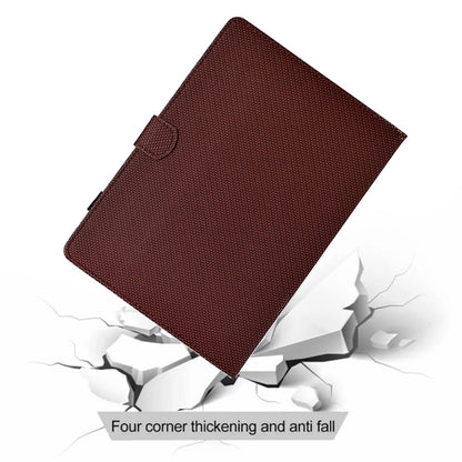 For Samsung Galaxy Tab S7 / S8 Solid Color Fiber Texture Smart Tablet Leather Case(Brown) by buy2fix