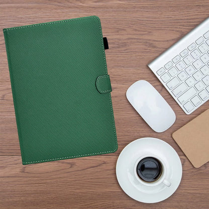 For Samsung Galaxy Tab S7 / S8 Solid Color Fiber Texture Smart Tablet Leather Case(Green) by buy2fix