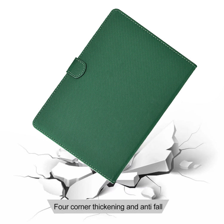 For Samsung Galaxy Tab S7 / S8 Solid Color Fiber Texture Smart Tablet Leather Case(Green) by buy2fix