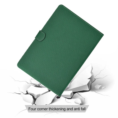 For Samsung Galaxy Tab S7 / S8 Solid Color Fiber Texture Smart Tablet Leather Case(Green) by buy2fix