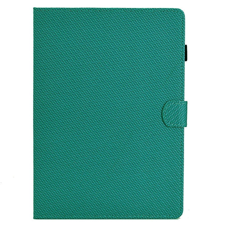 For Samsung Galaxy Tab A7 Lite Solid Color Fiber Texture Smart Tablet Leather Case(Lake Green) by buy2fix