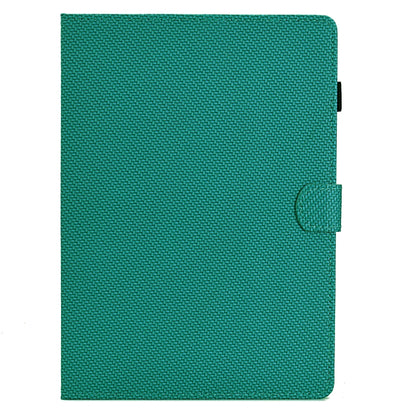 For Samsung Galaxy Tab A7 Lite Solid Color Fiber Texture Smart Tablet Leather Case(Lake Green) by buy2fix
