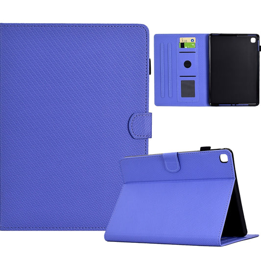 For Samsung Galaxy Tab A 10.1 2019 Solid Color Fiber Texture Smart Tablet Leather Case(Purple) by buy2fix