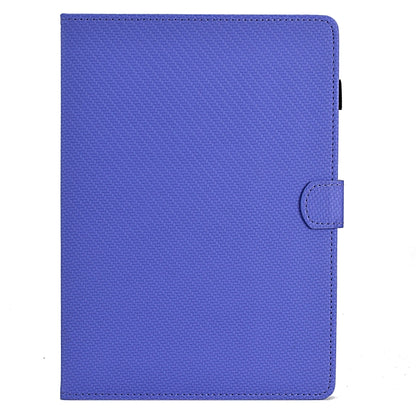 For Samsung Galaxy Tab A 10.1 2019 Solid Color Fiber Texture Smart Tablet Leather Case(Purple) by buy2fix