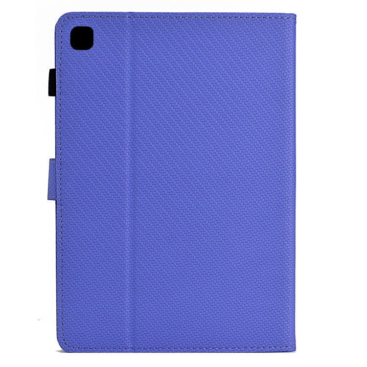 For Samsung Galaxy Tab A 10.1 2019 Solid Color Fiber Texture Smart Tablet Leather Case(Purple) by buy2fix