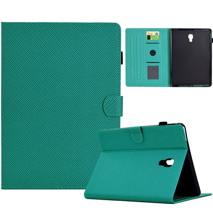 For Samsung Galaxy Tab A 10.5 Solid Color Fiber Texture Smart Tablet Leather Case(Lake Green) by buy2fix