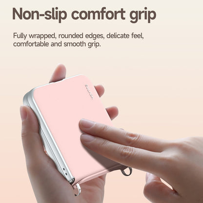 For Samsung Galaxy Z Flip5 SULADA Skin Feel Liquid Leather Phone Case with Strap(Pink) - Galaxy Z Flip5 Cases by SULADA | Online Shopping UK | buy2fix