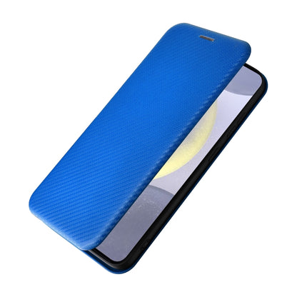 For Samsung Galaxy S25 5G Carbon Fiber Texture Flip Leather Phone Case(Blue) by buy2fix