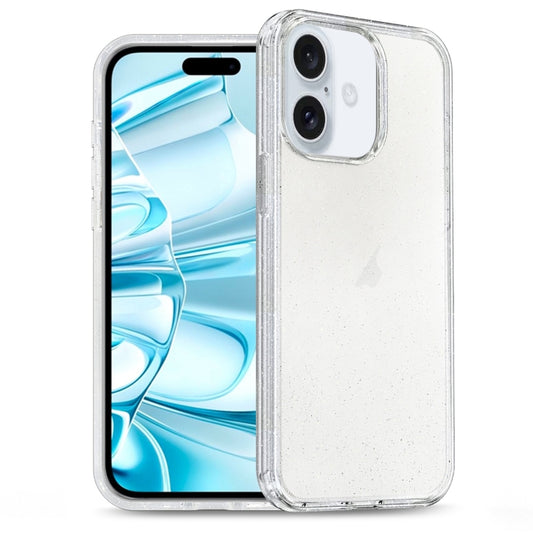 For iPhone 16 Plus Glitter Powder TPU Hybrid PC Phone Case(Translucent) by buy2fix