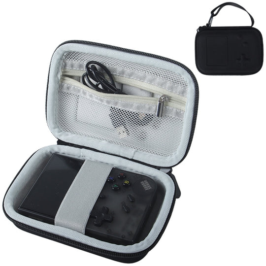 For ANBERNIC RG35XX Plus Game Console Storage Bag Handheld Console Protective Case(Black)