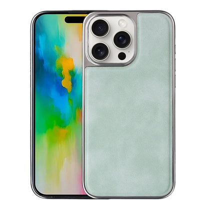 For iPhone 16 Pro Electroplated Side PU Hybrid TPU MagSafe Phone Case(Green) by buy2fix