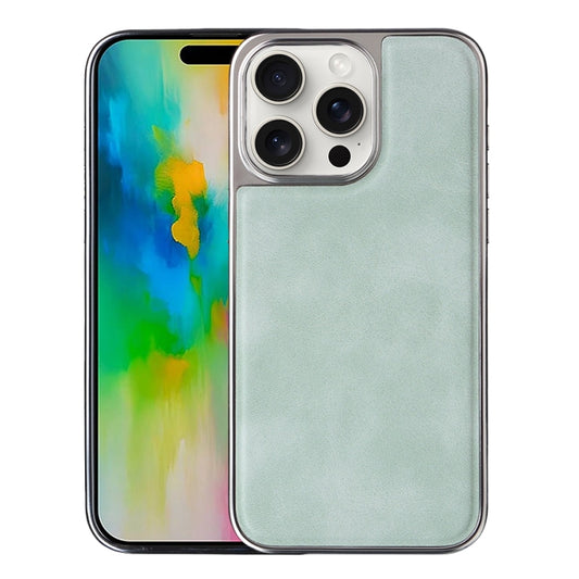 For iPhone 16 Pro Electroplated Side PU Hybrid TPU MagSafe Phone Case(Green) by buy2fix