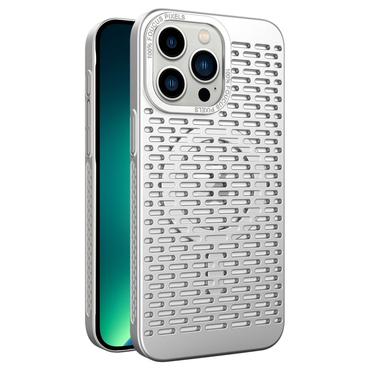 For iPhone 13 Pro Max Hollow Cooling MagSafe Phone Case(Silver) by buy2fix