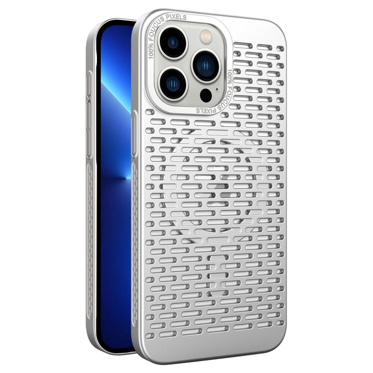 For iPhone 13 Pro Hollow Cooling MagSafe Phone Case(Silver) by buy2fix