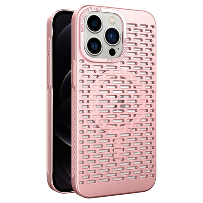 For iPhone 12 Pro Hollow Cooling MagSafe Phone Case(Rose Gold) by buy2fix