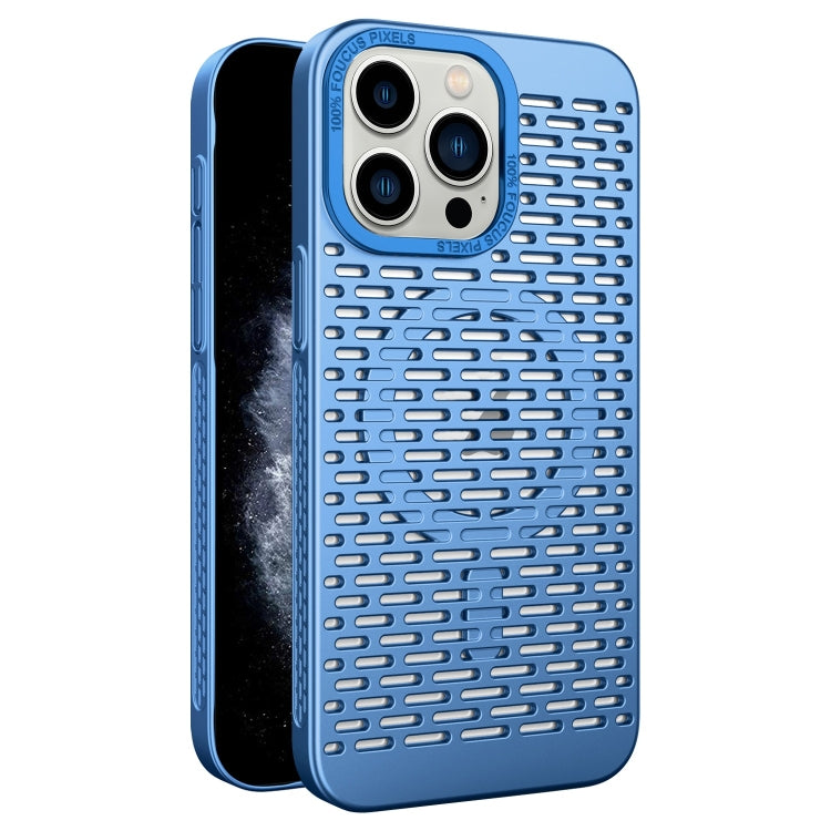 For iPhone 11 Pro Max Hollow Cooling MagSafe Phone Case(Sky Blue) by buy2fix