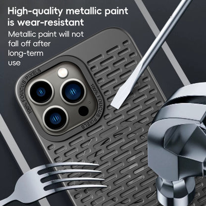 For iPhone 13 Pro Max Hollow Cooling MagSafe Phone Case(Silver) by buy2fix