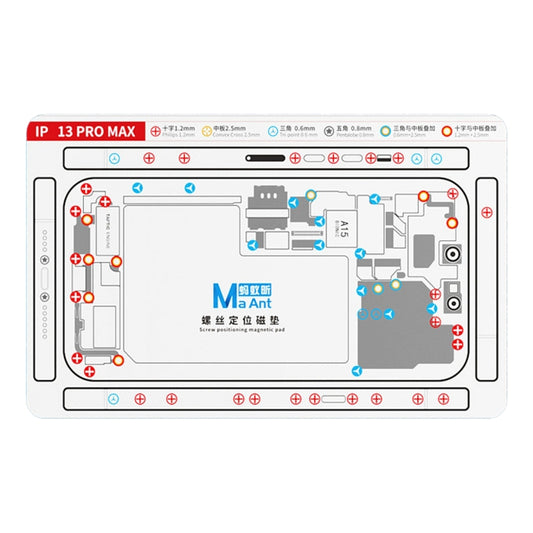 For iPhone 13 Pro Max MaAnt Double-sided Screw Positioning Flexible Soft Magnetic Pad - Magnetic Screws Mat by MaAnt | Online Shopping UK | buy2fix