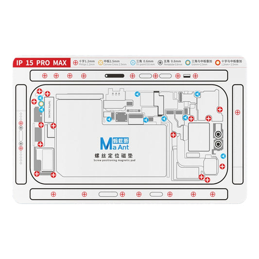 For iPhone 15 Pro Max MaAnt Double-sided Screw Positioning Flexible Soft Magnetic Pad - Magnetic Screws Mat by MaAnt | Online Shopping UK | buy2fix