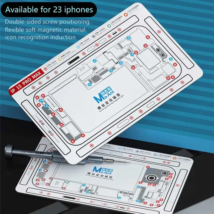 For iPhone 15 Pro Max MaAnt Double-sided Screw Positioning Flexible Soft Magnetic Pad - Magnetic Screws Mat by MaAnt | Online Shopping UK | buy2fix