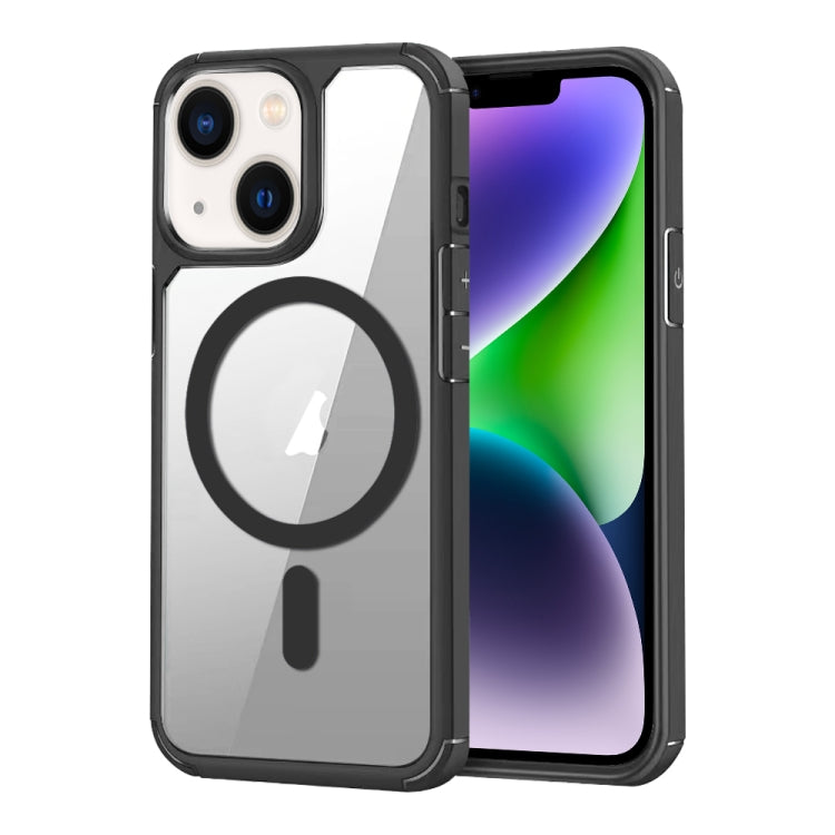 For iPhone 14 MagSafe Acrylic Hybrid TPU Phone Case(Black) by buy2fix