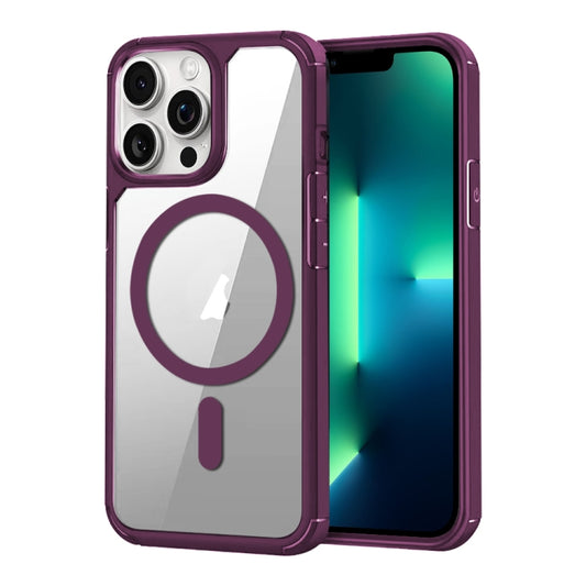 For iPhone 13 Pro Max MagSafe Acrylic Hybrid TPU Phone Case(Wine Red) by buy2fix