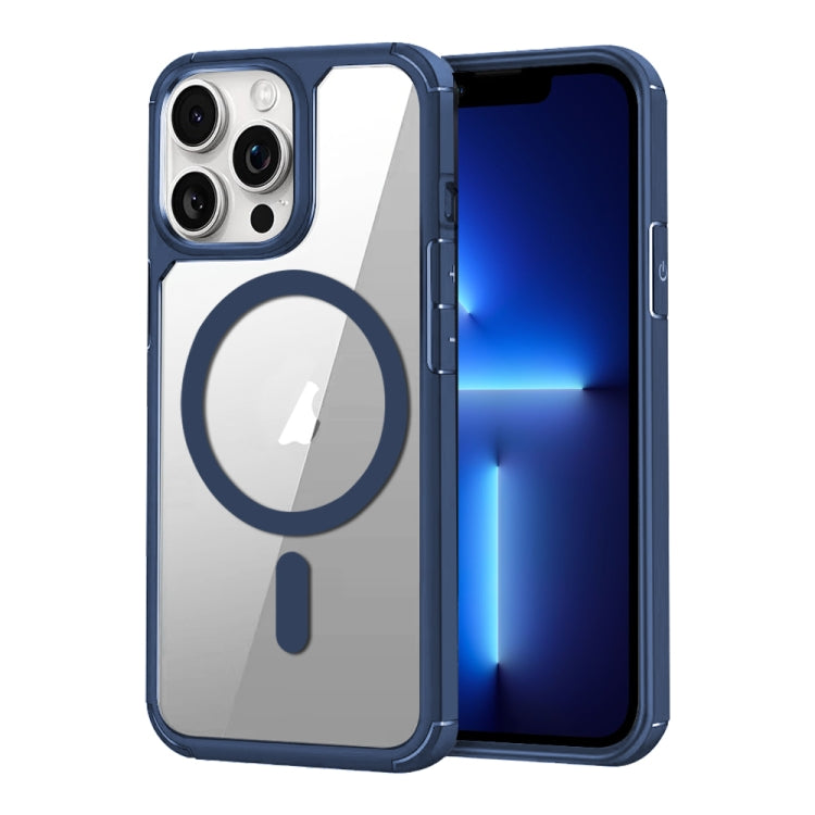 For iPhone 13 Pro MagSafe Acrylic Hybrid TPU Phone Case(Royal Blue) by buy2fix