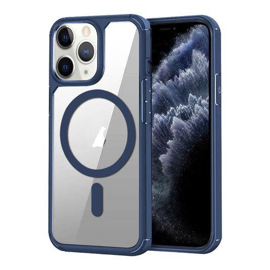 For iPhone 11 Pro MagSafe Acrylic Hybrid TPU Phone Case(Royal Blue) by buy2fix
