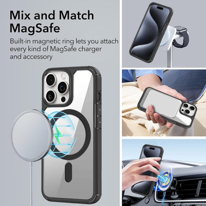 For iPhone 14 MagSafe Acrylic Hybrid TPU Phone Case(Black) by buy2fix