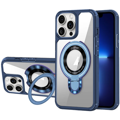 For iPhone 13 Pro MagSafe Acrylic Hybrid TPU Phone Case with Holder(Royal Blue) by buy2fix