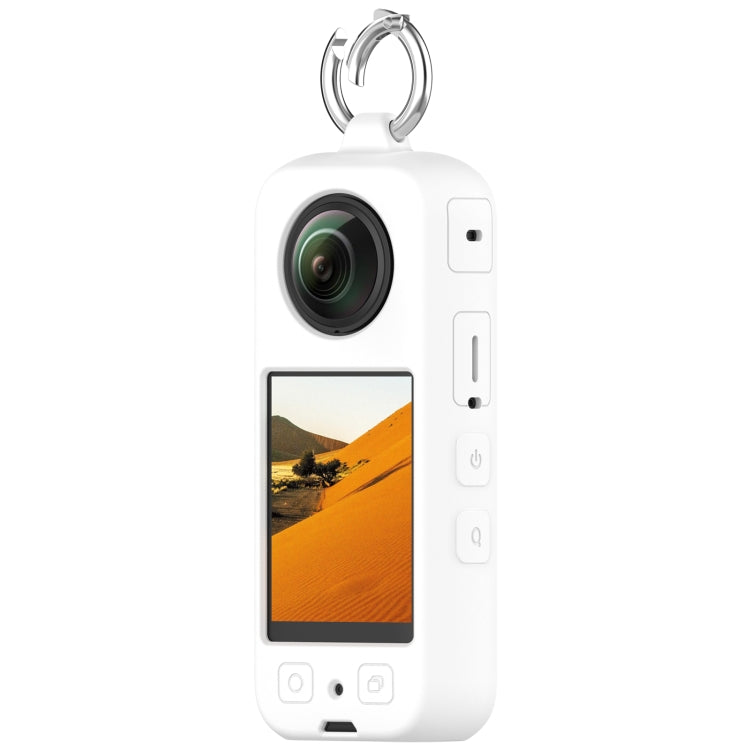 For Insta 360 X4 Portable Silicone Protective Case(White) by buy2fix
