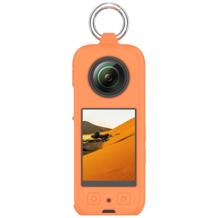 For Insta 360 X4 Portable Silicone Protective Case(Orange) by buy2fix