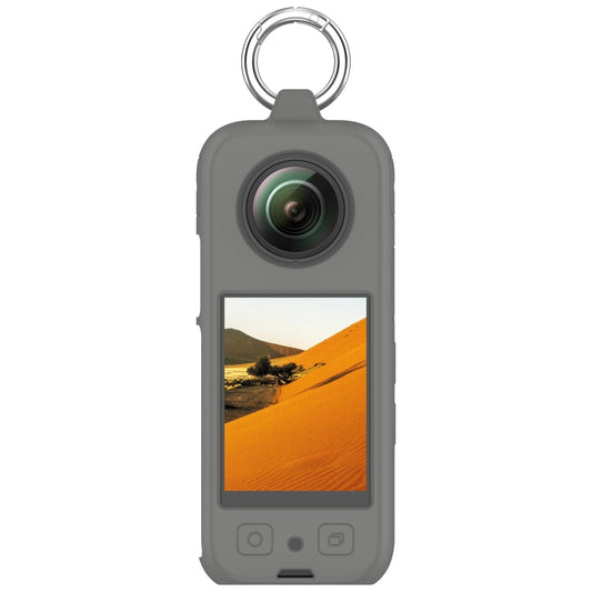 For Insta 360 X4 Portable Silicone Protective Case(Dark Grey) by buy2fix