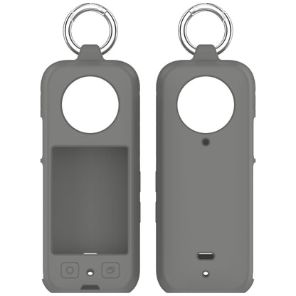 For Insta 360 X4 Portable Silicone Protective Case(Dark Grey) by buy2fix