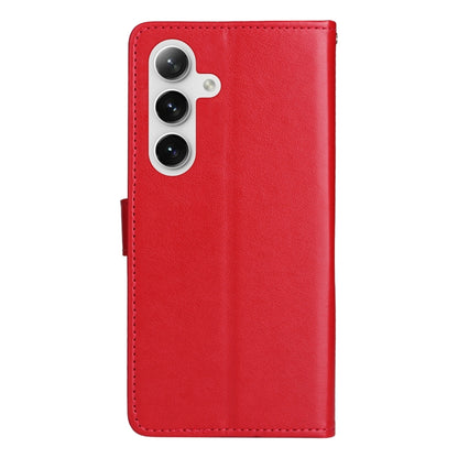 For Samsung Galaxy S25 / S24 5G Cat and Bee Embossed Flip Leather Phone Case(Red) by buy2fix