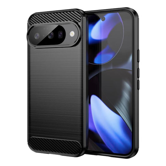 For Google Pixel 10 Carbon Fiber Brushed Texture TPU Phone Case(Black) - Google Cases by buy2fix | Online Shopping UK | buy2fix