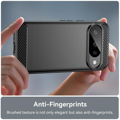 For Google Pixel 10 Carbon Fiber Brushed Texture TPU Phone Case(Black) - Google Cases by buy2fix | Online Shopping UK | buy2fix