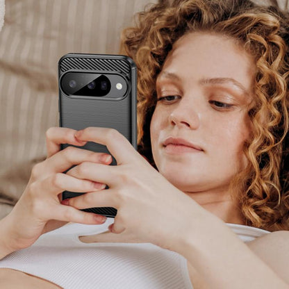 For Google Pixel 10 Carbon Fiber Brushed Texture TPU Phone Case(Black) - Google Cases by buy2fix | Online Shopping UK | buy2fix